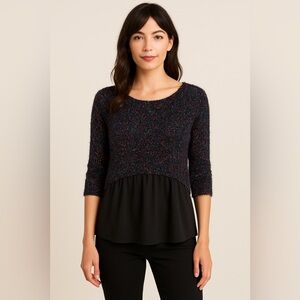 Candie's Festive Sparkle Sweater Top Small